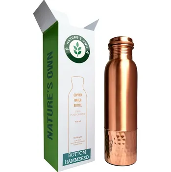 Láhev Nature's Own Měděná láhev na vodu vzor Tepaný spodek, 950 ml
