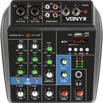 Hi-Fi komponenty Vonyx VMM100 Mixážní pult s USB/BT