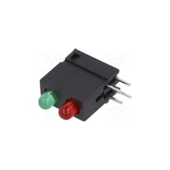 Elektronická součástka LED zakrytovaný zelená/červená 3mm Poč.diod 2 20mA 40°