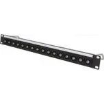 Spojka patch panel BNC zásuvka,z obou stran RACK 75Ω černá