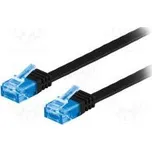 Patch cord U/UTP 6a lanko Cu PVC černá Dél 10m 32AWG