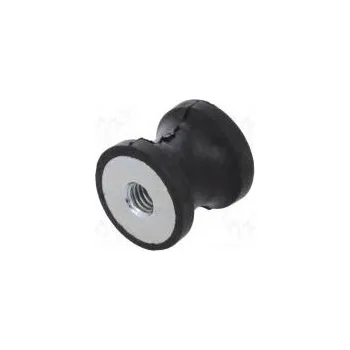 Tlumič chvění M6 Ø 20mm pryž Dl 19mm H 6mm 264N 56N/mm