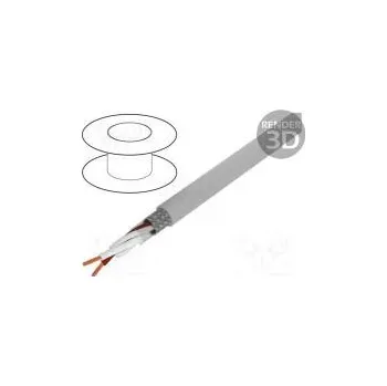 elektrický kabel LAPP 0031336 Vodič Li2YCY-TP 1x2x0,5mm2 PVC šedá 50V CPR bez klasifikace