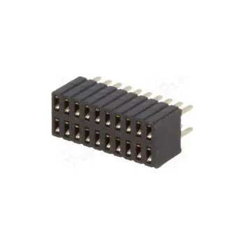 Audio kabel Socket pin strips female PIN 20 straight 1.27mm THT 2x10