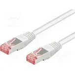Patch cord S/FTP 6 lanko Cu LSZH bílá 20m 28AWG