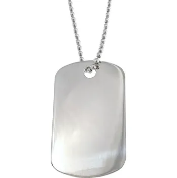 Řetízek Stříbrný řetízek identifikační známka délka řetízku 60cm