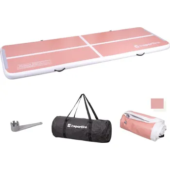 Žíněnka inSPORTline Airtrack Airstunt 300x100x10 cm korálová růžová