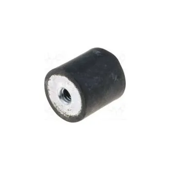 Tlumič chvění M4 Ø 15mm pryž Dl 15mm H 4mm 135N 36N/mm