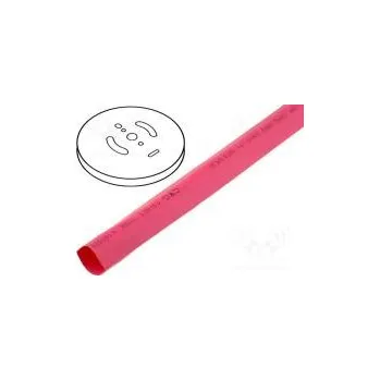 Teplem smrštitelná trubička bez lepidla 2 1 6,4mm červená