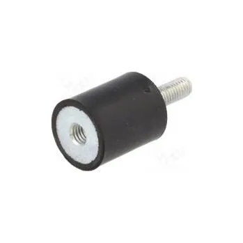 Tlumič chvění M6 Ø 20mm pryž Dl 25mm Dél.závitu 18mm H 6mm