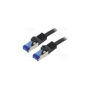 Síťový kabel Patch cord S/FTP 6a lanko Cu LSZH černá 5m 26AWG -20÷75°C