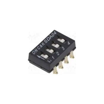 Switch Přepínač DIP-SWITCH Počet sekcí 4 ON-OFF 0,025A/24VDC pol 4