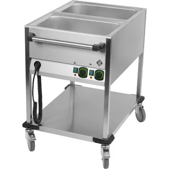 Sporák Vodní lázeň pojízdná elektrická GN 2-1/1 ovládání na kratší stra