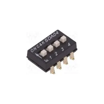 Síťový prvek Přepínač DIP-SWITCH Počet sekcí 4 OFF-ON 0,025A/24VDC pol 2