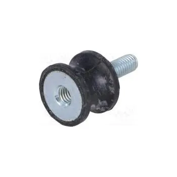 Tlumič chvění M6 Ø 20mm pryž Dl 15mm Dél.závitu 18mm H 6mm