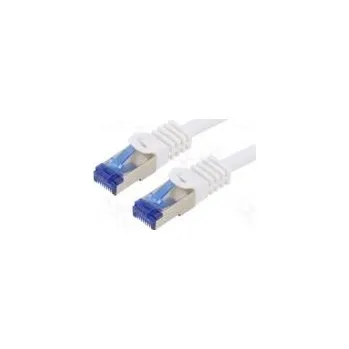 Kabel Patch cord S/FTP 6a lanko Cu LSZH bílá 1,5m 26AWG -20÷75°C