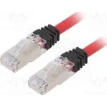 Patch cord S/FTP,TX6A™ 10Gig 6a lanko Cu LSZH červená Dél 5m