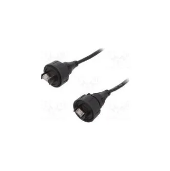 Síťový kabel Patch cord 3m Buccaneer Ethernet PIN 8 zlacený 1,5A IP68