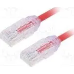Patch cord F/UTP,TX6A-28™ 6a drát Cu LSZH červená Dél 3m