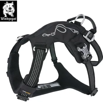 Postroj pro psa Prodloužený postroj pro psa, s kapsou - černý Velikost: S