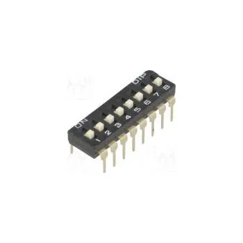 Síťový prvek Přepínač DIP-SWITCH Počet sekcí 8 ON-OFF 0,1A/24VDC pol 2