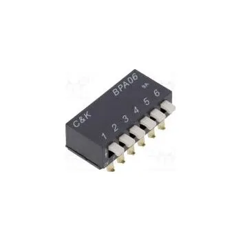 Síťový prvek Přepínač DIP-SWITCH Počet sekcí 6 0,1A/5VDC pol 2 -20÷85°C