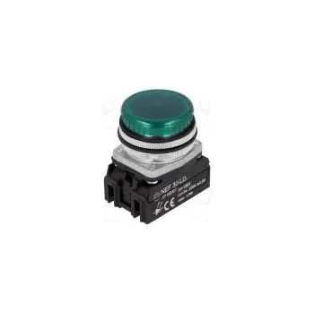 Kontrolka 30mm LED IP20 24÷230VAC Řada výr NEF30 Ø30,5mm