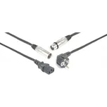 Power Dynamics CX02-20 Audio Combi Cable Schuko - XLR F / IEC F - XLR M 20M