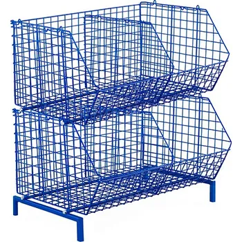 Skladový kontejner FEROPLAST spol. s.r.o Průmyslový úložný koš KS8, kompletní set 2 košů na pevných nohách