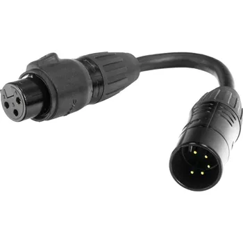 Audio kabel ADJ DMX 3-pin F to 5-pin M IP65