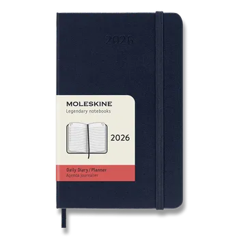 Diář Diář Moleskine 2026 - tvrdé desky, S, denní, modrý