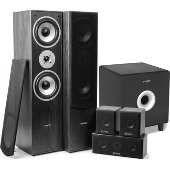 Domácí kino Fenton 5.1 Home Cinema 1300W Set surround reproduktorů s 8" subwooferem, černý