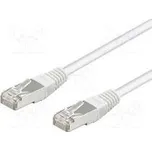 Patch cord F/UTP 5e lanko CCA PVC bílá 20m 26AWG tienený