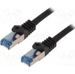 Patch cord S/FTP 6a lanko Cu LSZH černá 15m 27AWG