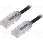 Patch cord F/UTP,TX6A-28™ 6a drát Cu LSZH černá Dél 3m 28AWG