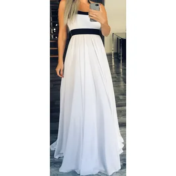 Dámské šaty DLOUHÉ BÍLÉ ŠATY - BOROS DR-L-WH 02