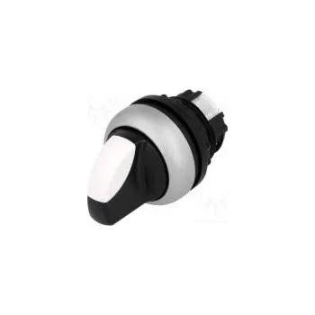 vypínač a zásuvka Přepínač otočný 3 polohy 22mm bílo-černá Podsv není IP66