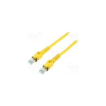 Síťový kabel Patch cord S/FTP 6a lanko Cu PUR žlutá 2m 27AWG Žíly 8