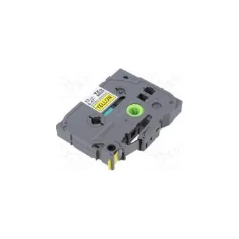 Pásek do tiskárny Páska 12mm 8m žlutá Barva znaku černá laminovaná,s lepidlem