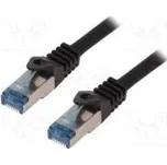 Patch cord S/FTP 6a lanko Cu LSZH černá 50m 26AWG