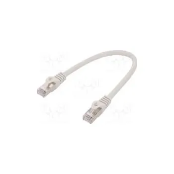 Síťový kabel Patch cord F/UTP 6 lanko CCA PVC šedá 0,25m 26AWG tienený