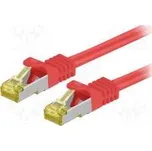 Patch cord S/FTP 6a lanko Cu LSZH červená 5m 26AWG