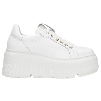 Dámské polobotky Bílé Tenisky Na Vysoké Platformě Wojas 4635259 39