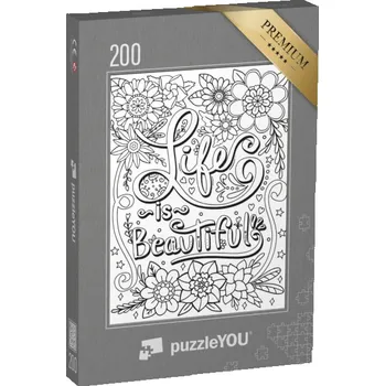 Puzzle puzzle 200 dílků „puzzleOMALOVÁNKY: Life is beautiful“