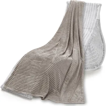 deka Wooline Hebká beránková deka cappuccino, žebrovaná Rozměr: 150 x 200 cm Hebounká novinka!