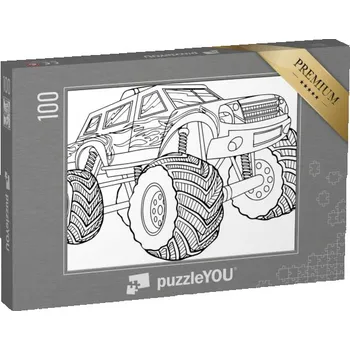 Puzzle puzzle 100 dílků „puzzleOMALOVÁNKY: Auto“