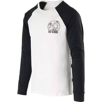 Pánské tričko Helikon-Tex triko OLD SCHOOL s dlouhým rukávem BÍLO/ČERNÉ