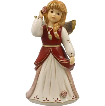 Vánoční dekorace Goebel Vánoční anděl Vánočně oblečen, vínová Goebel