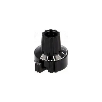 Knoflík Precizní knoflík Pr.hříd 6mm Ø22,8x23,1mm Barva černá