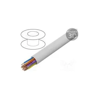 elektrický kabel Vodič YTKSY telekomunikace drát Cu 10x2x0,5mm2 PVC bílá